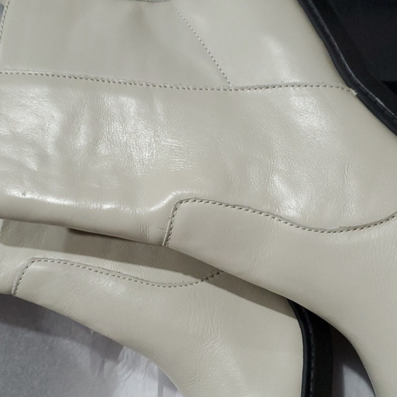 Steve Madden Lina bone leather chunky heel square toe ankle‎ boots size 11 new - Picture 8 of 11